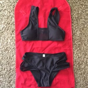 NWOT Black and shear Bikini.